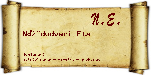 Nádudvari Eta névjegykártya